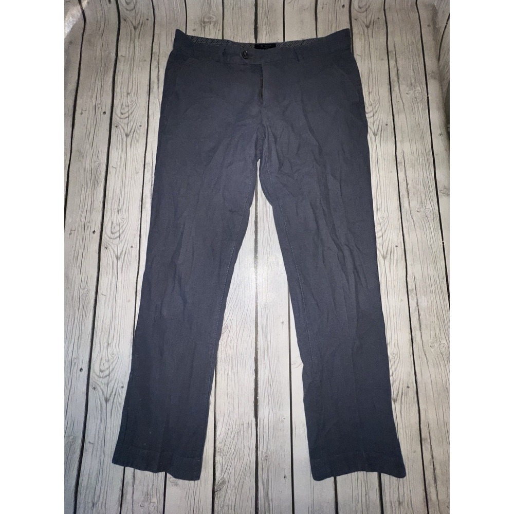 Ted Baker Chino Pants Men's 34x30 Blue Cotton Flat Front